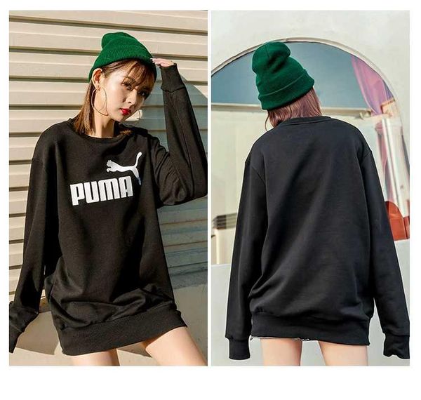 

88315 autumn sweater men women lovers loose coat sweater pullover o-neck long sleeves sweater sportswear -4xl, Black