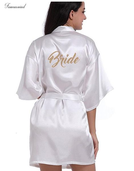

шелковая мода пижама невеста матери получить золото письма sexy женщина короткой атласных свадебных кимоно robe готового robe, Black;red