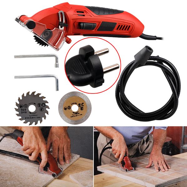 

multifunctional mini electric saw with 3pcs saw discs for woodworking home diy electric 0-12mm sawing depth power tools