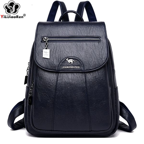 

large fashion designers brand shoulder women backpack school style leather bag for college mochilas