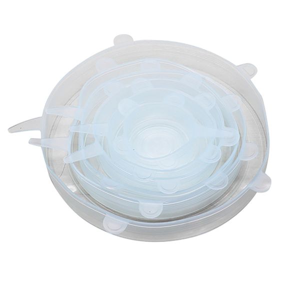 

6pcs многоразового силиконового wrap bowl seal обложка wrap covers хранение свежего stretch крышка keep fresh #ss