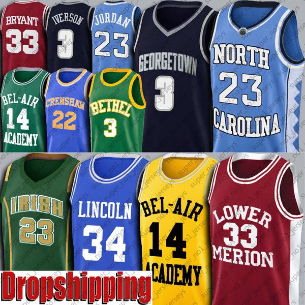 

bel air academy will smith jersey jeseu shuttlesworth 34 lincoln michael iverson rodman crenshaw mamba banks north carolina dropshipping, Black;red