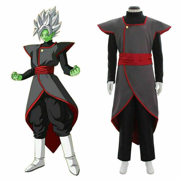 

dragon ball super fusion zamasu cosplay costume mens costume, Black;red