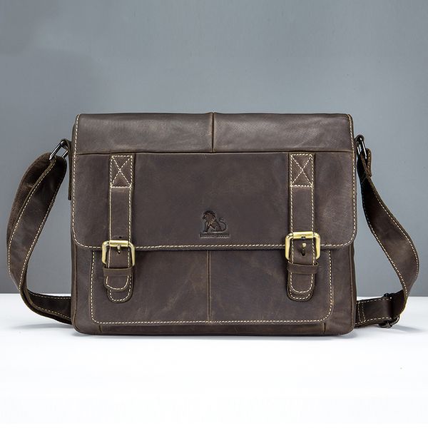 

men's genuine leather handbag briefcases for document totes messenger bag men shoulder bags business lapbag