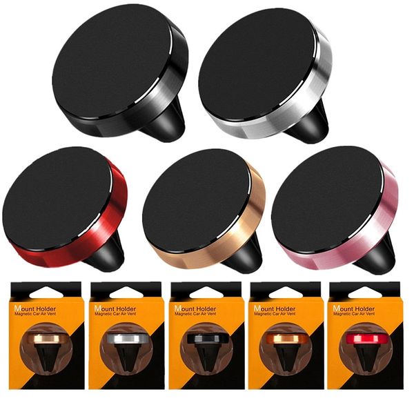 

car magnetic air vent mount mobile smart phone holder hand dashboard phone metal stand for samsung s8 s9 android phone