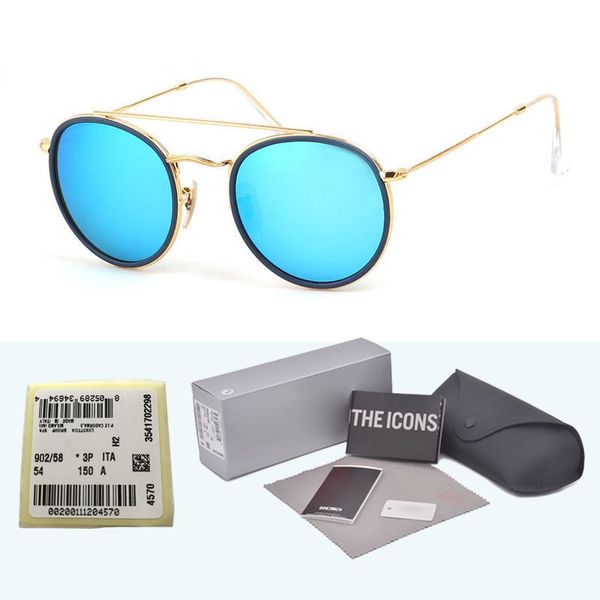 

солнцезащитные очки высокого качества женщины мужчины марка дизайнер моды круглый meta frame солнцезащитные очки оттенки стеклянных линз cuc, White;black