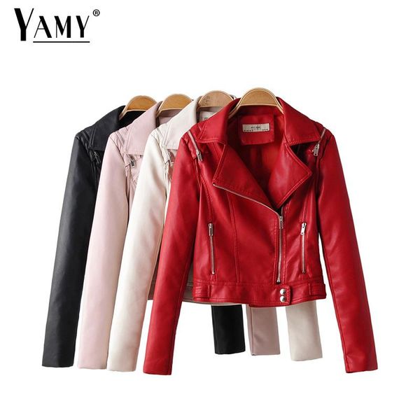 

sleeves detachable black leather jacket women zipper black biker jacket modis pu pink coat streetwear womens clothes fall 2019