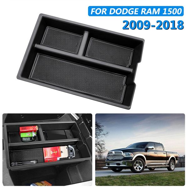 

car central armrest secondary storage box glove pallet center console tray divider for dodge 1500 accessories 2009-2018