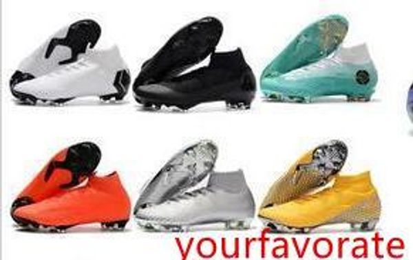 

mens soccer shoes mercurial superfly vi 360 elite neymar ronaldo fg football boots superflyx vi cr7 ic high ankle soccer cleats black