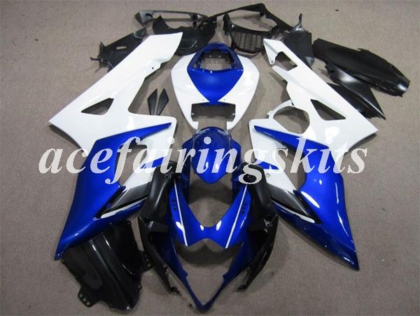 

4gifts new abs motorcycle full fairings set fit for suzuki gsx-r1000 k5 2005 2006 05 06 bodywork set custom blue white bright