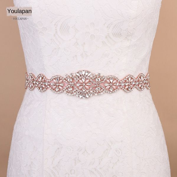 

yulapan bride wedding belt rhinestone dress waist seal exquisite dress rhinestone diamond decal diamond decoration s161, Black;brown