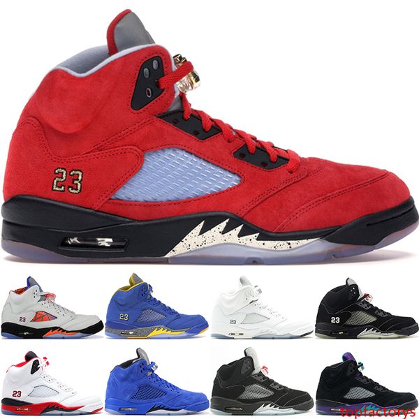 

new 5 5s v og black metallic gold white cement mens basketball shoes blue suede olympic metallic fire red sports sneakers us 7-13