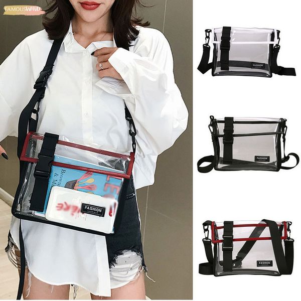 

women small square shoulder bag messenger bag girls fashion transparent street personality versatile shoulder messenger bag ll