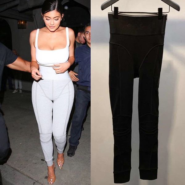 

women high waist leggings ankle length fitness leggings fashion workout female elastic slim jeggings leggings, Black;white