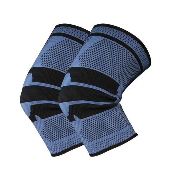 

new 1pcs elastic nylon knitted sport compression knee pad sleeve breathable fitness running cycling knee support braces 2020, Black;gray