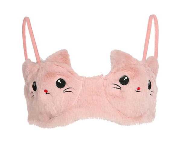 

women cat bralette bra bustier lingerie crop cami tank, Red;black