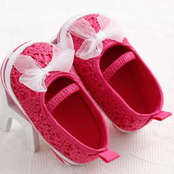 

young children's shoes newborn baby girl swirl solid color bow princess toddler shoes