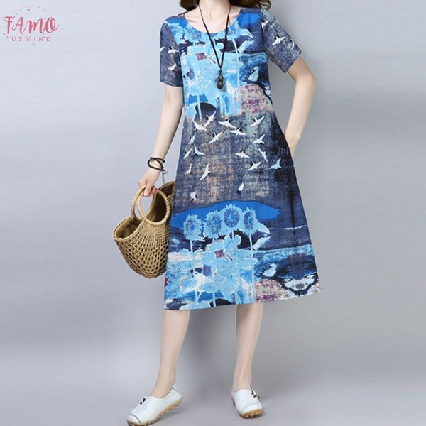 

women summer print short sleeve vintage casual loose long dresses floral printed chiffon o neck short sleeve 2020, Black;gray
