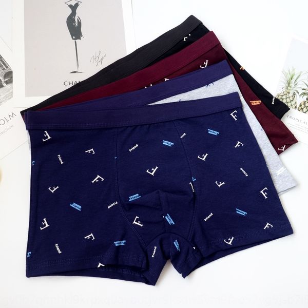 

хлопчатобумажное нижнее белье печать хлопок дышащий мужской боксер средняя талия нижнее белье мужские 7351 прохладно, Black;white