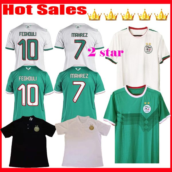 

2 tar 2019 2020 algeria home away white occer jer ey 19 20 algeria mahrez bounedjah feghouli limani benguit jer ey green football hirt