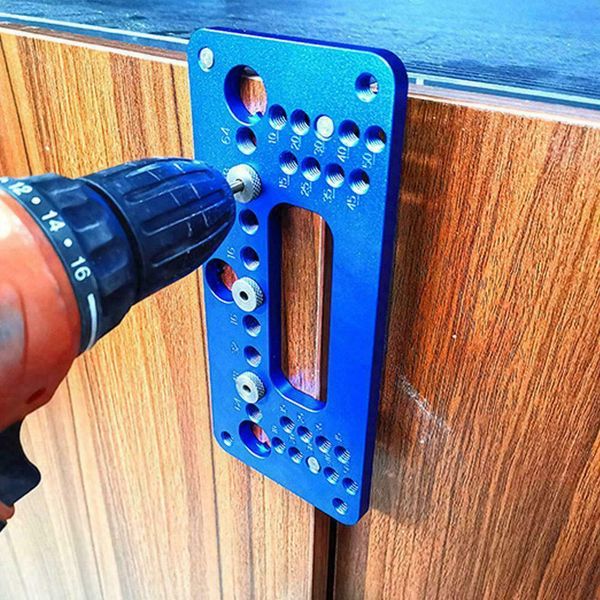 

diy woodworking drilling locator wardrobe door cabinet positioner handle punch locator drill guide sleeve