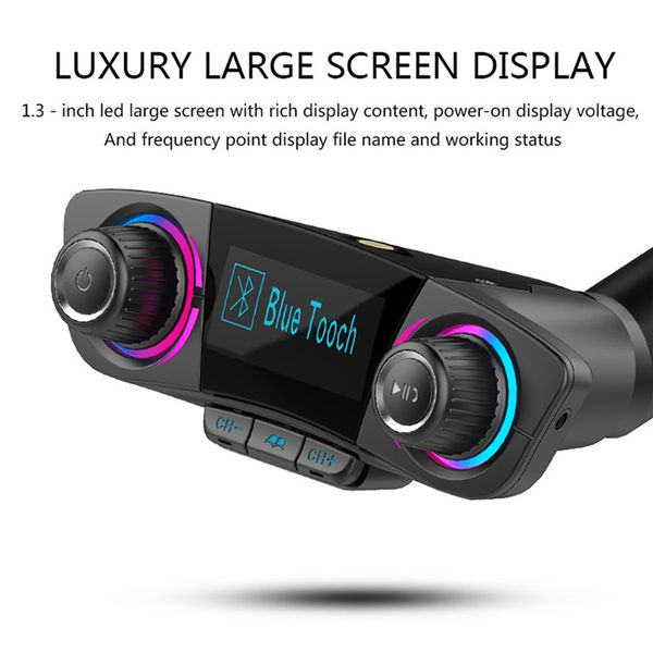 CARPRIE Bluetooth Wireless Car Lettore Mp3 Mani Kit per auto Trasmettitore FM A2DP 2 1A Caricatore USB Display a LED Modulatore FM234S