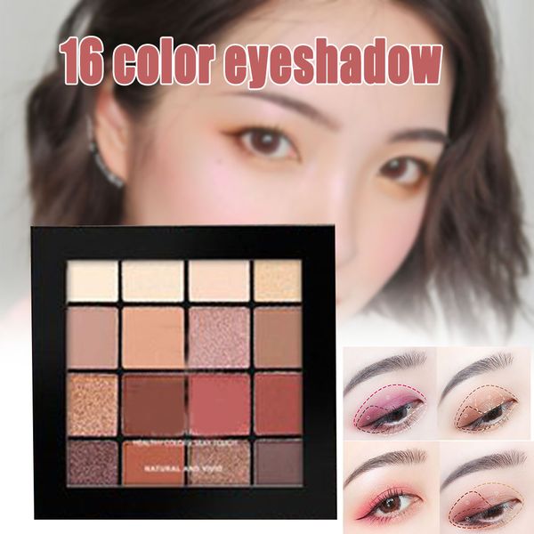 

16 colors eyeshadow makeup pallete matte shimmery long lasting silky powder makeup set mv99
