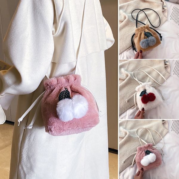 

women handbag plush satchel shoulder bag tote ladies messenger crossbody purse