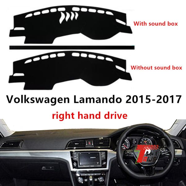 

taijs right hand drive car dashboard cover for lamando 2015-2017 avoid light elling car dashboard mat for lavida