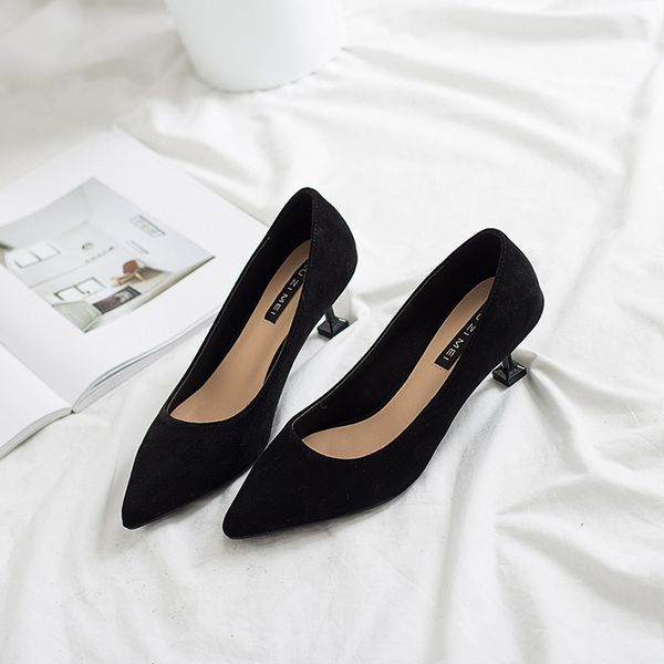 

new fashion fabric surface women shoes casual ol high-heeled shoes footware womens shoes 5cm pumps nightclub sneakers, Black