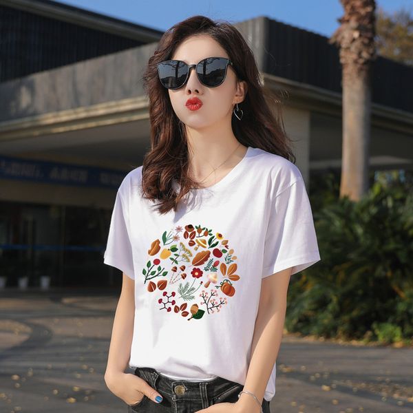 

white summer t-shirt women hipster womens female t shirt cotton printed tshirt 2019 new harajuku tee shirt femme plus size