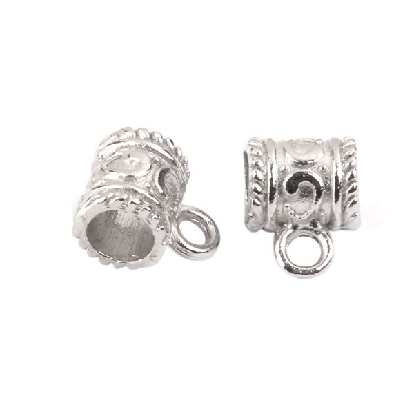 

50pcs antique silver bail cup spacer beads pendant hanger making for necklace bracelets earrings jewelry findings, Blue;slivery