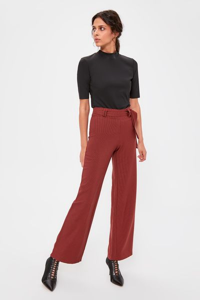 

trendyol tile crow's feet pattern pants twoaw20pl0294, Black;white