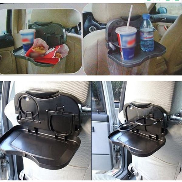 

folding car back seat table plastic drink rack cup holder tray stand desk m8617