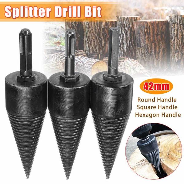 

42mm high speed steels firewood splitting drill bit wood screw cones splitter twist drill bit split drilling tools