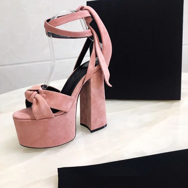 

pleather leaf decorate open toe 14cm high heels sandals, Black