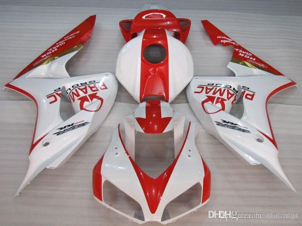 

injection mould fairings for honda cbr1000rr 2006 2007 red white fairing kit cbr 1000 rr 06 07 gd26