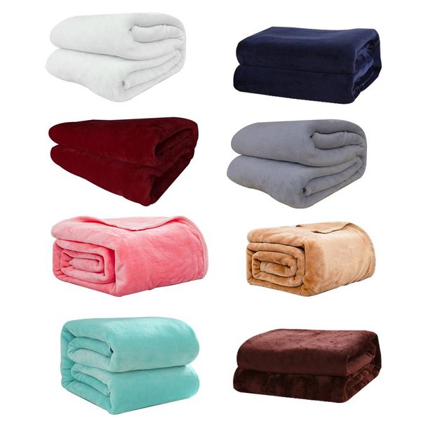 

coral fleece blanket super soft velvet throw fuzzy bed blanket warm lightweight microfiber quilt