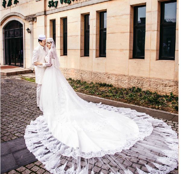 

muslim wedding dress islamic wedding dress 's veil, Black
