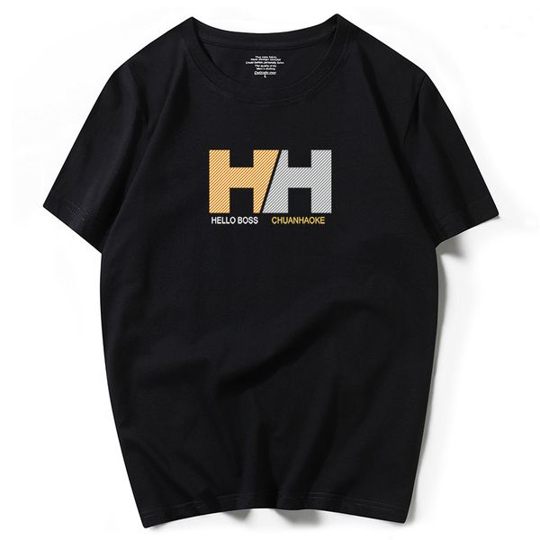 

2020 новое лето свободное время футболка мужская футболки смешная печать tshirt мужчины hip hop 100% хлопок рубашки мужчин уличная футболки, White;black