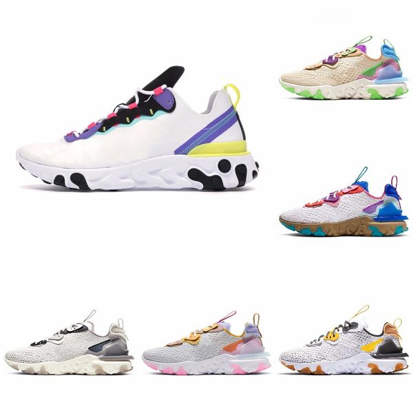 

new ashion react element running shoes fo men women light bone triple black royal solar team red mens trainers sports sneaker runner s#07130