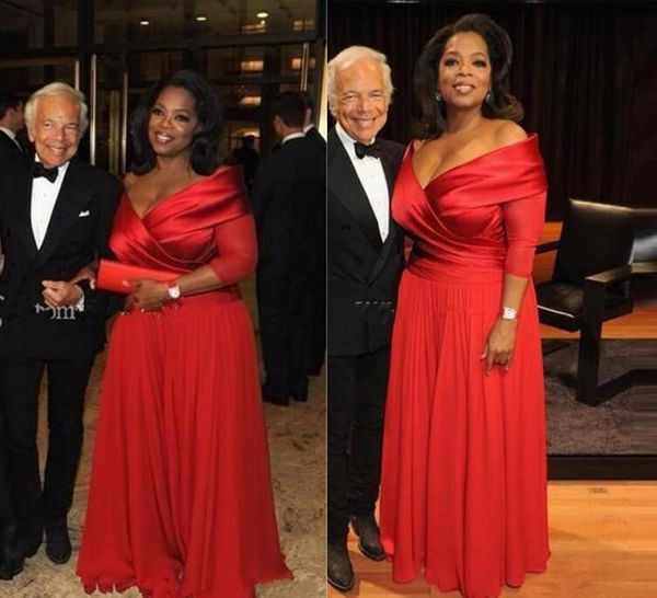 

2020 elegant off shoulder mother of the bride dresses with half sleeve plus size ruched red chiffon mother formal occasion gown, Black;red