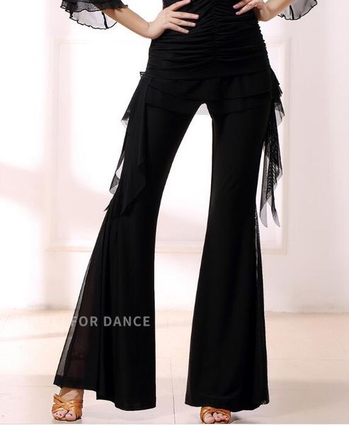 

ladies latin dance pants black red silk fringes pant women chacha/rumba/samba/tango elastic trousers ke0110