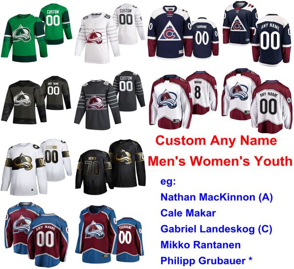 

s-6xl 2020 all-star game colorado avalanche hockey jerseys nazem kadri jersey vladislav kamenev namestnikov valeri nichushkin custom stitch, Black;red