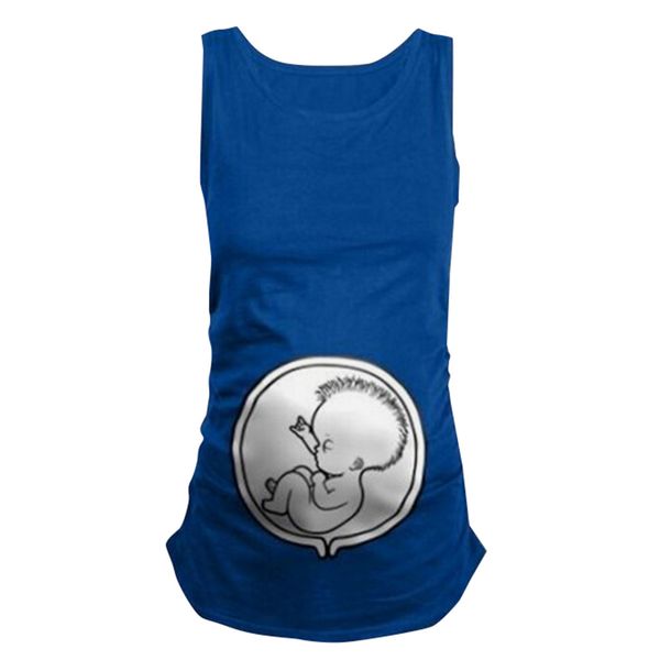 

muqgew women's maternity sleeveless cartoon pattern nursing baby vest clothes summer pregnancy ropa mujer 2019, White