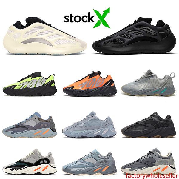 

stock x 700 mnvn v3 men women running shoes wave runner azael alvah carbon blue 3m reflective kanye mens trainer designer sports sneakers