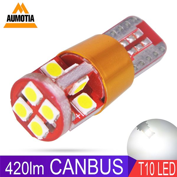 

10x t10 car led light w5w 12 leds 3030 smd auto canbus turn side license plate light marker lamp