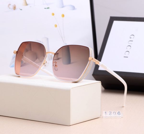 

1206# mens women designersunglasses brandglasses outdoor shades vintage fashion ladie sun glasses luxury sunglass 5 color 2020382k, White;black