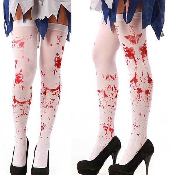 

novelty halloween blood stocking party masquerade cosplay props bloody leggings performance costume, Black;red