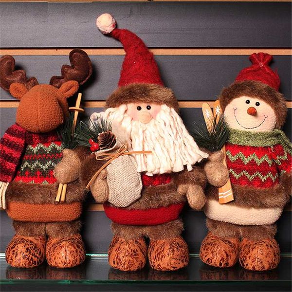 

santa claus snowman dolls christmas tree decorations standing navidad figurine christmas gifts for kid new year merry